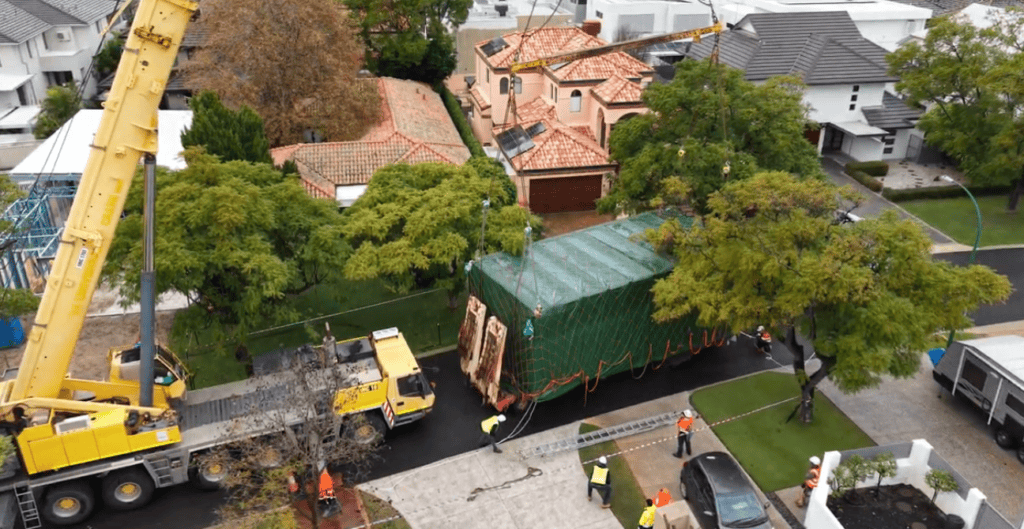 Modular Home Being Delivered to Property after Import into Australia